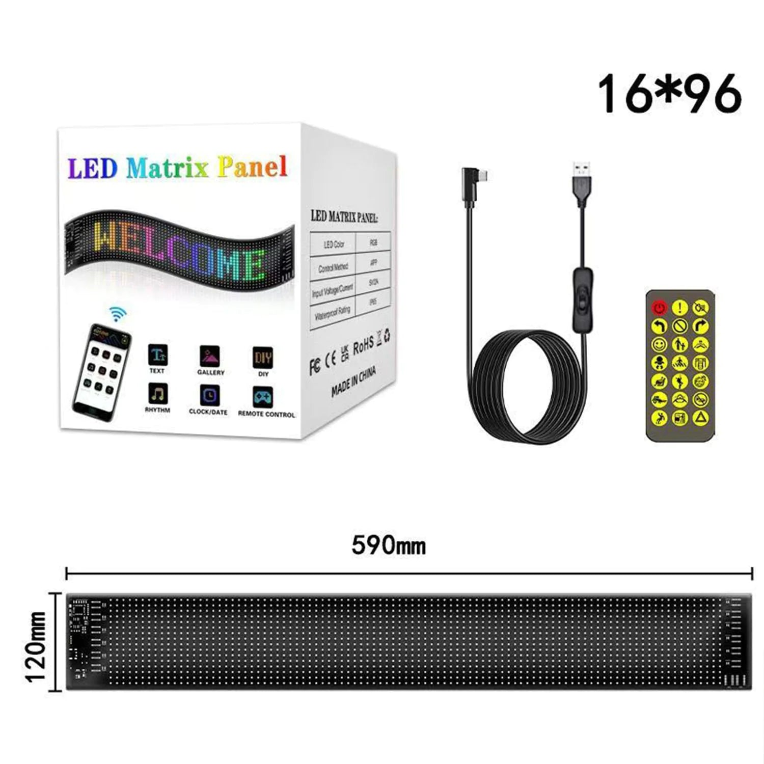 Pantalla LED Bluetooth para coche